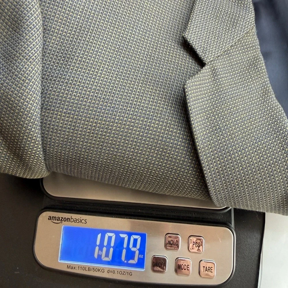 Joseph Abboud Nordstrom Mens 42S Blazer Grey Tan Super 100s Wool 3 Button Jacket